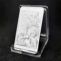 Pièce de monnaie en or de 100 millions de dollars américains, statue de la Liberté, souvenir, pièce de monnaie en métal, lingot d'argent pour collection