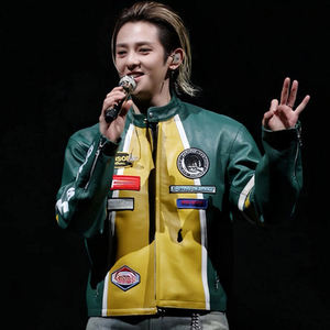 Veste en PU rembourrée en cuir Sup X Vanson avec fermeture éclair pour homme - Product Image 2