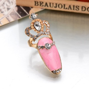 LLU-29 Mode Bijoux Émail Diamant Couronne Bague <span class=keywords><strong>de</strong></span> Phalange - Product Image 5