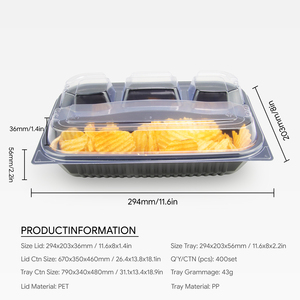 Microwavable vỉ PP nhựa đông lạnh thịt bao bì khay lấy đi thực phẩm <span class=keywords><strong>container</strong></span> - Product Image 2