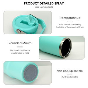 Botella de Agua Resistente a Fugas, Duradera y Sostenible, Personalizada a Precio de Fábrica, Vaso Térmico de Acero Inoxidable de 30 oz con Asa - Product Image 3