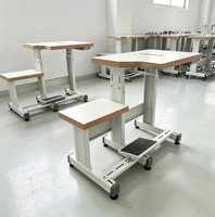 Support de table en bois robuste pour machine à coudre sur colonne, avec réglage de hauteur et support de pédale, uniquement le support de table pour 8B