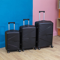 Pailox pas cher grande capacité affaires dur chariot costume cas bagages sac ensembles PP voyage rouleau couronne polypropylène valise