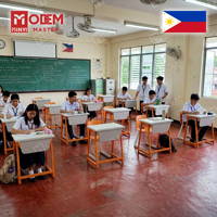 MINYI BAND Philippines Ensemble Table et Chaise Scolaire Ergonomique pour Apprentissage Collaboratif