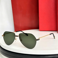 Lunettes de soleil aviateur rétro en métal polarisées UV400, monture intégrale carrée dorée unisexe, nouvelle collection avancée Tac Sense Toad