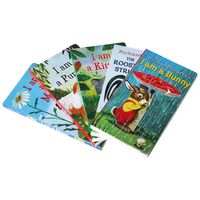 Lot de 5 livres cartonnés pour enfants : Histoires d'animaux – Je suis un lapin, grandissant – Livres audio éducatifs pour enfants