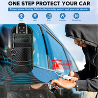 Pochette Faraday en fibre de carbone anti-vol RFID, anti-Wi-Fi, anti-Bluetooth, anti-GPS, pour clés de voiture, blocage de signal, sacoche de protection