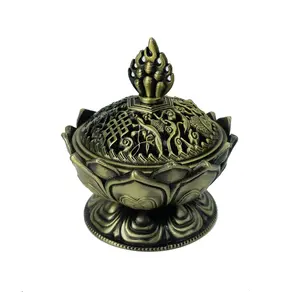 Kích Thước Nhỏ Antique Bronze Kim Loại Hợp Kim Hương Burner