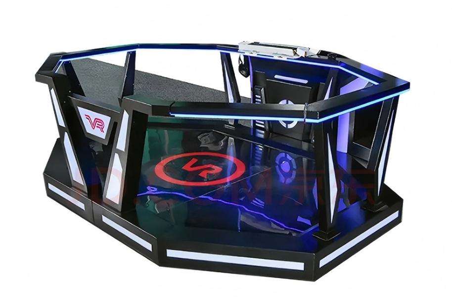 ORANGLES 360° VR Rhythm Lightsaber Simulator | 9D Interactive Shooting Game, PC-Powered Virtual Reality Ride for Arcades & Entertainment Centers (Kuwait) - angled perspective - presenting advantages - Image 4 of 6 | fits any environment | Purchase 360° VR Rhythm Lightsaber Simulator | 9D Interactive Shooting Game, PC-Powered Virtual Reality Ride for Arcades & Entertainment Centers (Kuwait) Michigan | Free Shipping ORANGLES