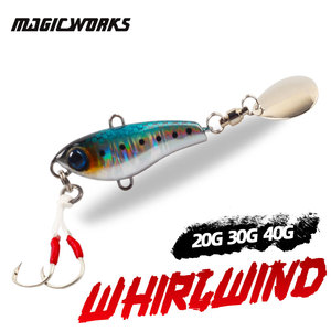 Esca Metallica MagicWorks Whirlwind VIB con Lama Girevole 20g 30g 40g per <span class=keywords><strong>Pesca</strong></span> in Acqua Salata e Dolce - Product Image 1