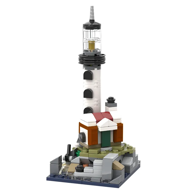 GoldMoc Mini 21335 Lighthouse Building Blocks Set Construction Toy Full Gobricks Buildings MOC Compatible with LEGOES