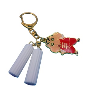 Porte-clés en alliage de zinc en forme de cochon de dessin animé, nickel brillant, forme irrégulière, résistant à l'usure, cadeau d'affaires, pendentif - Product Image 5