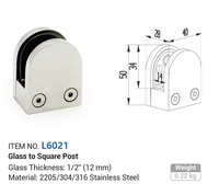 Spigots de fixation en acier inoxydable brossé 304/316/2205 pour balustrades en verre sans cadre, escaliers, piscines, balcons, clôtures – Modernes, résistants à la rouille et à l'eau