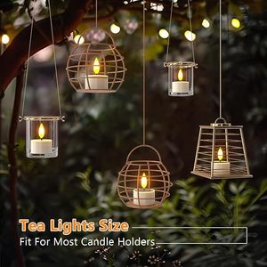 ALECTER Rechargeable Flameless <b>LED</b> Votive Candles Dusk Dawn Sensor Solar <b>Tea</b> <b>Lights</b> IP65 Waterproof Patio Garden Outdoor - Product Image 3