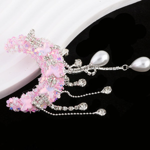 Perle Decorative Moon & Bow, Charm con Strass <span class=keywords><strong>e</strong></span> Perle per Penne Fai-da-Te - Product Image 5