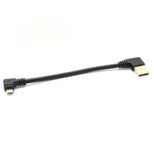 High Speed USB 2.0 A Male To 90 Degree Right Angle L-Shaped Micro Usb OTG Cable