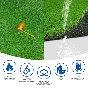 Césped Artificial para Decoración de Jardín, Césped Sintético Realista Natural 30-50mm <span class=keywords><strong>Café</strong></span> Verde - Product Image 6