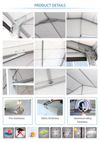 Tenda Acara Luar Ruangan Berkapasitas 500 Orang dengan Dinding Kaca & Rangka Aluminium