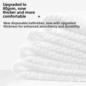 Peignoir jetable <span class=keywords><strong>pour</strong></span> hôtel, peignoir de voyage portable, peignoir absorbant <span class=keywords><strong>pour</strong></span> gîte, maison d'hôtes, spa, sauna, usage hôtelier - Product Image 4