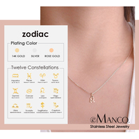 Collier EManco avec pendentif signe astrologique, chaîne en argent, tendance, pour tous les jours, anniversaire, fête, cadeau de bijoux