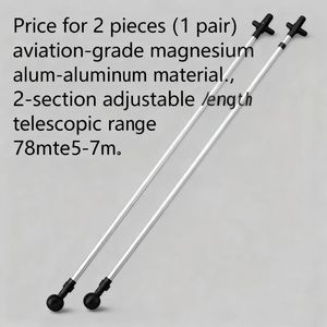 Bâtons <span class=keywords><strong>de</strong></span> <span class=keywords><strong>ski</strong></span> alpins télescopiques d'extérieur en alliage magnésium-aluminium, bâtons <span class=keywords><strong>de</strong></span> marche multifonctionnels amortisseurs avec poignée EVA, 115 cm - Product Image 3