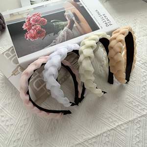 Bandeau tressé torsadé pour femme – Polyvalent et <span class=keywords><strong>simple</strong></span>, élégant et tendance, accessoire de coiffure pour le lavage du visage - Product Image 3