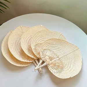 Wholesale Handwoven Vintage Style Palm <b>Leaf</b> Hand Fan for DIY Painting - Product Image 6