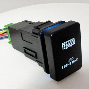 Barra <span class=keywords><strong>de</strong></span> Luces LED Personalizada WH, Luces <span class=keywords><strong>de</strong></span> Punto, Interruptor <span class=keywords><strong>de</strong></span> Botón Azul Zombie para Toyota, 32*21 mm - Product Image 1