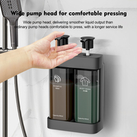 Distributeur de savon mural pour hôtel, sans perçage, rechargeable, manuel