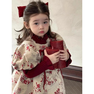 Traditional Chinese Baby Girls Winter Dress Fleece Lined Party Princess Style - Product Image 2