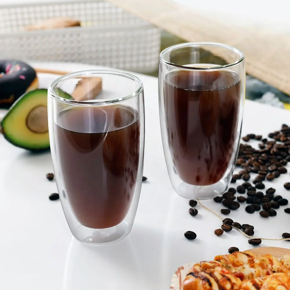CnGlass el yapımı cam süt çay içme fincan borosilikat yalıtımlı cam kahve Espresso fincanı çift duvar cam bardak