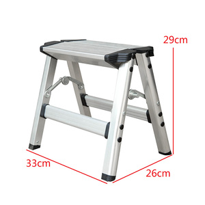 Tabouret pliant en aluminium à 2 marches, robuste, pour usage domestique, petite échelle, vente en gros d'usine, support OEM personnalisé - Product Image 2