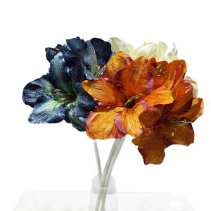 Ramo de Amaryllis Artificial Meng Jie, en Azul, Naranja y Blanco, de Plástico, para Decoración de Bodas, Hogar y Fotografía - Product Image 5