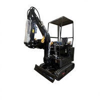 Mini-excavatrice sur chenilles Lu Peng 1,5 tonne certifiée CE/EPA pour usage agricole, moteur, boîte de vitesses, pompe, roulement, moteur HT18 haute efficacité, garantie 1 an