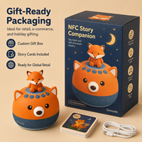 Jouet Lecteur Audio NFC |   Boîte d'histoires interactives intelligente pour enfants, contenu éducatif, cartes interactives, batterie rechargeable, fabrication
