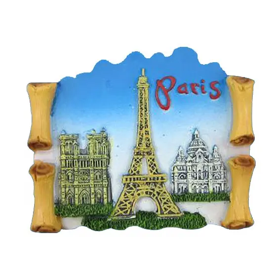 Resin Magnet France Paris City Landmark Eiffel Tower Tourist Gifts