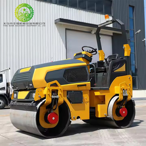 Mini Rodillo Compactador de Doble Tambor de 3 Toneladas, 60KW, 220V, Utilizado en Pavimentación de Carreteras de Asfalto, Concreto y Cemento - Product Image 5