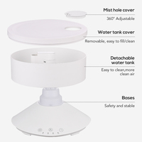 Humidificateur d'air à ultrasons OEM personnalisé pour bureau, 1,6 l, réservoir d'eau détachable, diffuseur d'huiles essentielles pour petit espace
