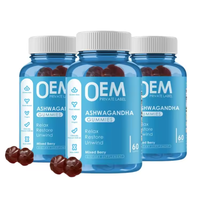 Gummies à l'ashwagandha véganes pour adultes, aliments de santé en marque blanche, sans danger pour les femmes enceintes