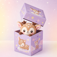 Boîte Cadeau Mystère Personnalisée en Gros OEM, Boîte Surprise en Papier Imprimée, Emballage Rigide Kawaii pour Jouets d'Enfants et Cadeaux de Fête