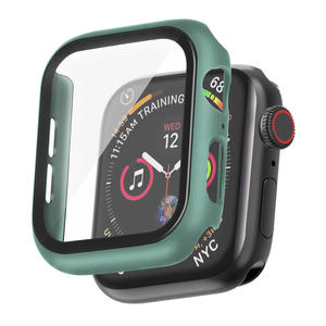 Coque de protection colorée pour montre avec protection d'écran en verre PC pour Apple Watch Series 40/42/44mm, étui pour montre intelligente - Product Image 1