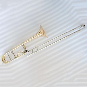 <span class=keywords><strong>Trombone</strong></span> ténor professionnel en laiton jaune, laqué transparent de haute qualité, avec glissière manuelle, pour instruments en si bémol/sol - Product Image 1