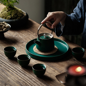 Shangyan Ceramic <b>Tea</b> <b>Set</b> One Pot Four <b>Cups</b> Portable Kung Fu <b>Tea</b> <b>Set</b> For Travel And Office Use - Product Image 1