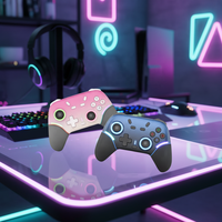 Manette de jeu sans fil BT 2.4GHz pour téléphone mobile, joystick avec lumière RGB, moteur de vibration, bouton turbo pour Android/iOS/PC, Gamepad X9