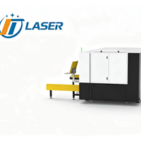 Grande machine de découpe laser à fibre CNC de type fermé en acier inoxydable OEM 6000W pour plaques métalliques