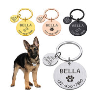Plaque d'identification personnalisée pour chiot en acier inoxydable, gravure par sublimation, collier pour chien, étiquettes de nom pour animaux de compagnie, plaque d'identification pour chien en forme d'os