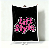 Couverture en flanelle corail personnalisée luxueuse, couverture en peluche chaude et confortable pour lit et canapé, couverture personnalisée avec logo pour cadeau