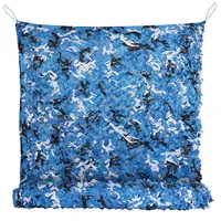 Двухслойная синяя камуфляжная сетка для бассейна, аквапарка, Солнцезащитная сетка для украшения