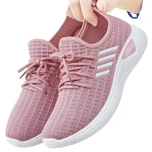 all stars heels slides sneakers Women's flying knitting mesh shoes