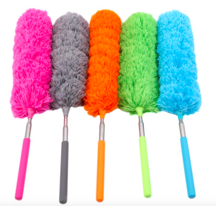 Фабричная Выдвижная телескопическая щетка из микрофибры для пыли, Сгибаемая щетка, моющаяся щетка для пыли